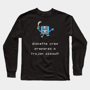 Unlikely Monsters - Diskette Crew Long Sleeve T-Shirt